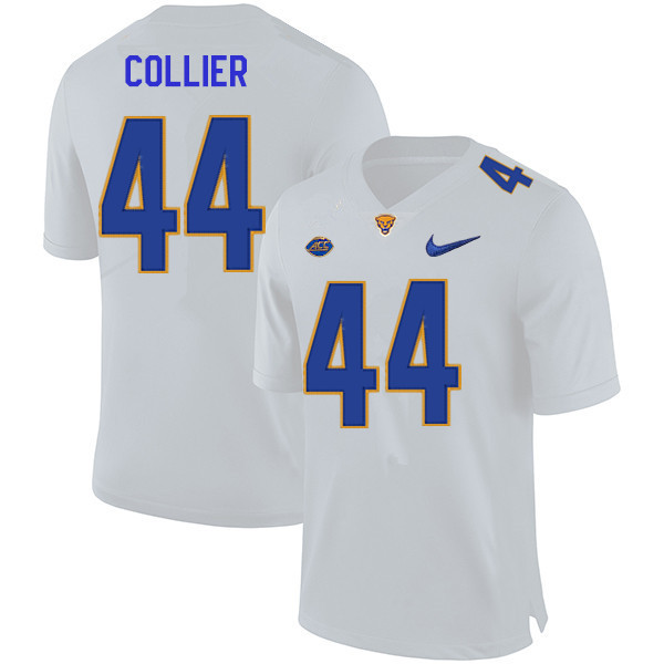 Men #44 Jason Collier Pitt Panthers College Football Jerseys Sale-White